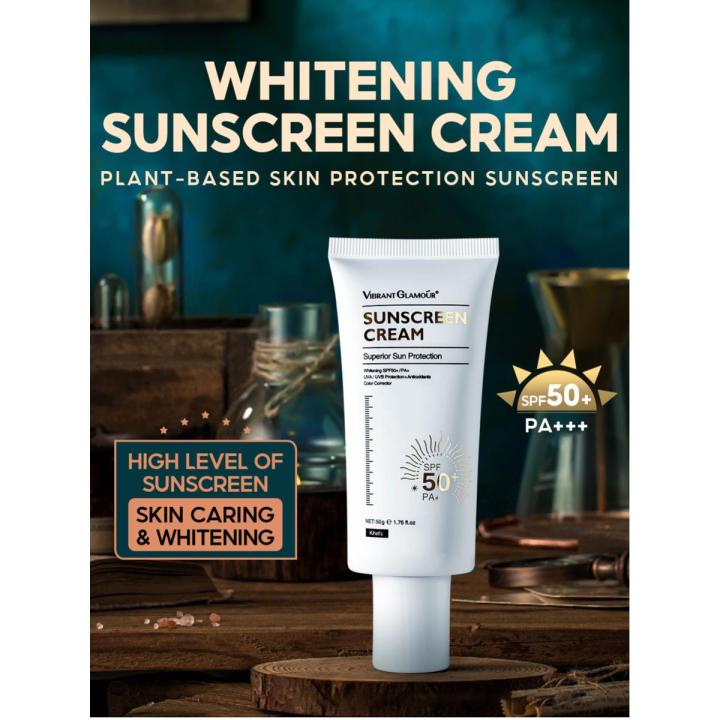 Whitening UV Sunscreen Cream SPF50 Sunblock PA+++ Moisturizing Anti Aging Dust Oil Control Reduce Melanin Skin Care 50ml