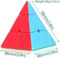 Original 3x3 Pyramid Cube Sticker less Best Quality Fast Speed Triangular Magic Cube Smooth Educational Puzzle Toys. 