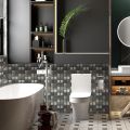 10pcs Glitter Mosaic 10*10cm Se-lf Adhesive Tiles Stickers Kitchen Bathroom Home Epoxy And Plastic. Not Be Used Around. 