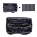 EverToner Purse Organizer Insert Felt Bag organizer with zipper Handbag and Tote Shaper Fit Tote Insert Organizer Bag. 
