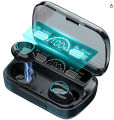 M10 TWS Wireless Earbuds with Bluetooth 10m Range Touch Controls Stereo Sound Built in Mic and 3500mAh Charging Case. 