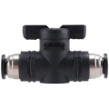 Push Connect Valve Ball Valve Air Flow Control Valve Quick Connect Valve Tube Fittings 3 Pack Easy to Use. 