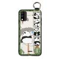 Waterproof Back Cover Phone Case For BLU C5 Max 2022 Kickstand protective panda Cute Phone Holder Wristband Anti-dust. 