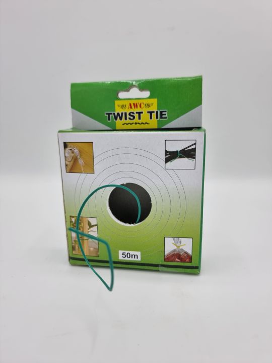 50M Roll Wire Twist Ties Green Garden Cable Gardening Climbers Slicer Reusable Cable For Home Gardening Office