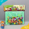 Educational Peg Board For Learning English Aplhabets Pin Board Kids Spelling And Words Learner Board 75+ Alphabatical Pins. 