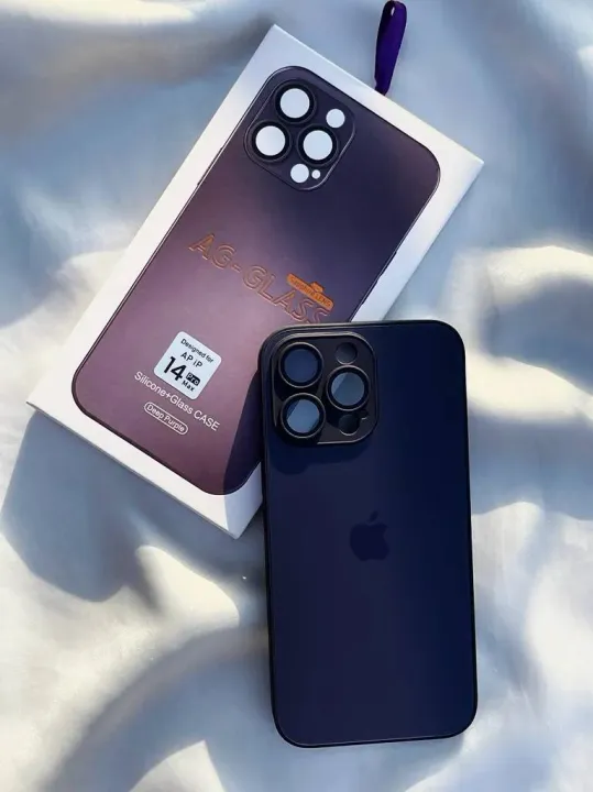 iPhone%2011%20Matte%20Glass%20Cover%20%7C%20Deep%20Purple%20AG%20Frosted%20Glass%20Border%20Case%20With%20Camera%20Protection%20For%20%20Apple%20iPhone%2011%20-%20Image%204