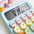 Korean Kawaii Calculator Cartoon Candy Colour Silent Mechanical Keyboard Desktop Financial and Accounting Learning Calculator. 
