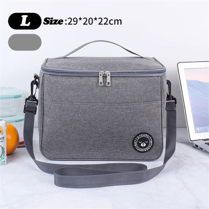 Large Capacity Camping Thermal Cooler Bag WIth Shoulder Strap Waterproof Oxford Cloth Picnic Insulated Lunch Box Picnic Basket