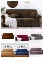 Turkish Style Sofa Covers 5 Seater 6 Seater and 7 Seater Special Sofa Covers Maroon, blue, Gery, Green, Brown Colours. 