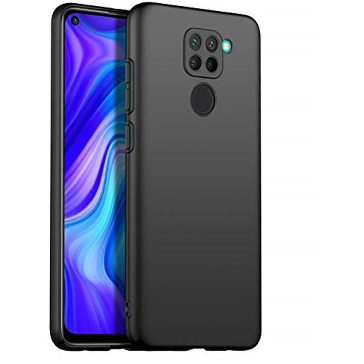 Xiaomi Redmi Note 9 Soft Silicon Matte Black Back Cover Case Airbag Antishock With Camera Protection Bump