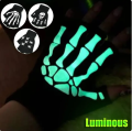 Winter Punk Skeleton Skull Half Finger Adult Kids Luminous Warm Gloves. 