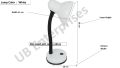 Desk Lamp Study Table Study Lamp Decoration Lamp & House Decoration flexible foldable (ONLY Lamp in Box). 