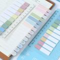 RHS Online 200 Sheets 10 Colors Transparent Morandi Combination PET Sticky Notes Set Memo Pad Lable Sticker Bookmarks Notepad Sticky Index. 