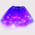 LED Glowing Light Flower Princess Tutu Skirts Fairy Costume For Girl Light Up Skirt Glow Headband Wedding Party Costume Cosplay. 