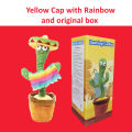 Rechargeable Dancing Cactus Toy with Songs Plush Funny Electronic Singing Dancing Cactus Shaking Cactus Lightning, Wriggle Twisting Cactus Cute Plush Toy Education Toy for Children Playing Birthday Gift and Home Decoration Kids Toy. 