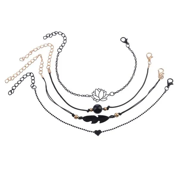 4PCs%20Gothic%20Black%20Feather%20Bracelets%20Set%20-%20Image%204