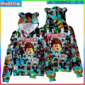 Solitary waves ROBLOX Children's Clothing Cat Ear Hooded Digital Printed Hooded Sweatshirt for Children Tiny Cottons Kids Winter 2024 Fantasy. 