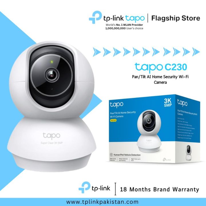 TP-Link Wi-Fi Camera Tapo C230 Pan/Tilt AI Home Security Wi-Fi Camera - 18 Months Brand Warranty