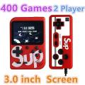SUP Plus 400 in 1 Retro Double Players Game Box Without Remote Control for dual Player, Handheld Classical Game PAD Can Play On TV, 400 Games Game Box Console Handheld Game Pad with Remote / Led Screen / USB Rechargeable Portable Game with LCD TV Output. 