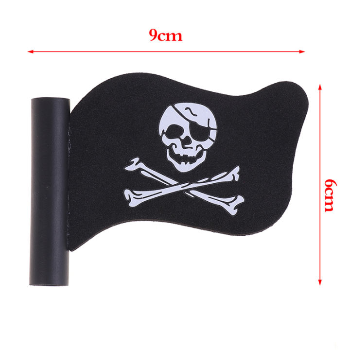 Fit Car Antenna Ball Black Jolly Pirate Flag Car Antenna Pen Topper Aerial Ball Decor Auto Exterior Tetuo
