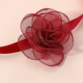 Cool Retro Black Dinner Party Big Flower Lace Choker Collar Neck Band Necklace for Women Girls Jewelry. 