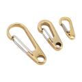 D Ring Shape Pure Brass Carabiners Clips Keychain Hook Spring Snap Loop Indoor Outdoor Tools for Backpack Camping Hiking. 