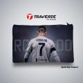 Traverse Ronaldo Pencil Pouch for Boys & Girls. Digitally printed on Fabric with both sides printed. 