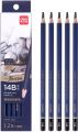 Deli Professional Drawing Sketching 14B Pencil Pack of 2 Art Drawing Graphite Pencils14B Ideal for Drawing Art, Sketching, Shading, for Beginners & Pro Artists. 