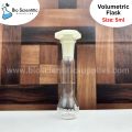 Volumetric Flask, 5ml – Clear-Fitted with Polypropylene Stopper - Class A, Tolerance ±0.10 ml - White Graduation Mark - Borosilicate Glass –NORMAX. 