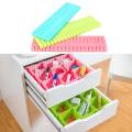 Drawer Divider Partition Storage Underwear Organizer Clapboard Socks DIY Grid Plastic Drawer size: 32.5 cm by 7 cm. 