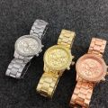 Deemiz Golden & Chain Watches for Women and Girls – Luxury Analog Quartz Stainless Steel. 