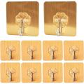 Pack of six Wall Hooks, Adhesive Hooks with Heavy Duty, Washable and Reusable, Waterproof and Oilproof Nailless Hooks Wall Hooks Heavy Duty Seamless Hooks Rotating Sticky Hooks Wall Hanger Hooks Utility Hooks for Kitchen Bathroom. 