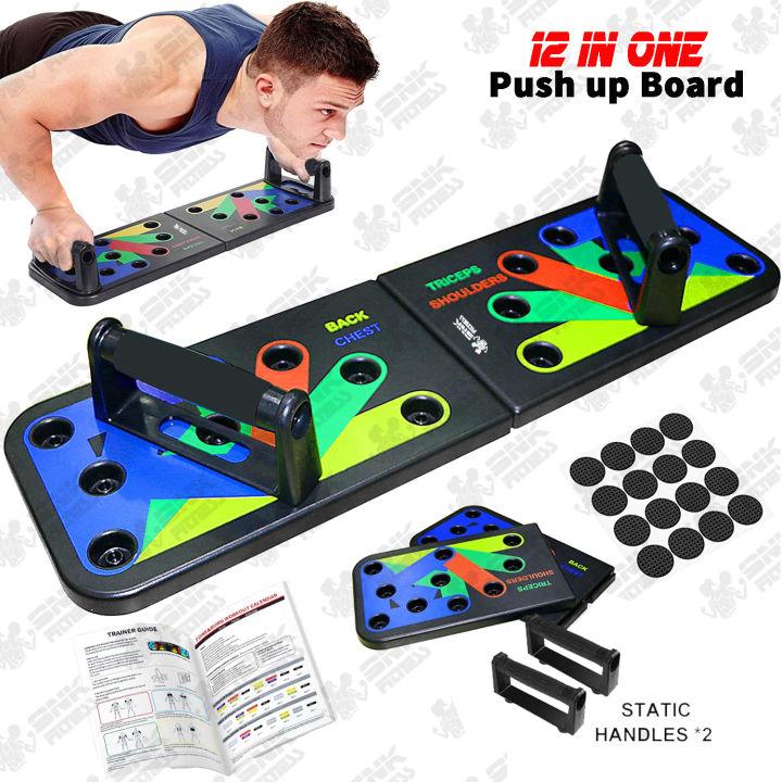 12 in 1  Push-up Board Multi-functional Body Building Fitness Exercise Push up Boards Multi angle Training Upper Body Muscles Push-up Board For GYM Body Training Drop Pull Up
