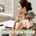 Blueidea Hand Shoulder and Neck Massager, Portable Bionic Neck Massager with Heat Kneading, Electric Shiatsu Neck and Back Massager, 3-Speed Adjustment, for Pain Relief Deep Tissue (Green) Massage with 3-Speed Adjustment for Shoulder, 2025 New Electric. 