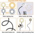 Universal Flexible Snake Stand with LED Selfie Ring Light Portable Selfie Ring Light With Cell Phone Holder tripod, Stream Lamp Light. 
