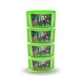 Kids Ben 10 Drawers Portable Kids Almirah Chester Drawer 4 Layers Plastic Smart Draw Kids Bedroom Toys Drawer 4 Portion Decorative Design - 4 Layer Storage Box Storage Drawer. 