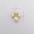 Nail Art Stickers LZ Internet celebrity big bow pendant real gold color-retaining copper inlaid zirconia nail jewelry flower love zircon nail sticker. 