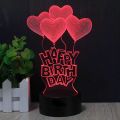 Happy Birthday 3d Illushion Lamp, Night Lamp, Decoration Piece, Gift Piece. 