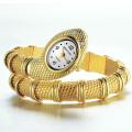 Geekthink Quartz Watch Women Ladies Snake Shaped Bracelet Watch Bangle Diamond Ornaments Silver Gold. 