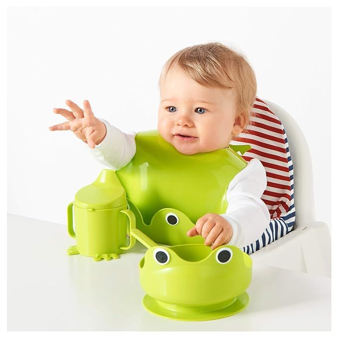 Ikea MATA 4-Piece Eating Set Green color for baby