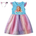 Dance Like Nastya Show Clothes Baby Girls Sleeveless Casual Dresses with Small Bag Kids Cartoon Wedding Party Princess Vestidos. 