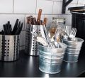IKEA ORDNING Cutlery stand, stainless steel, 13.5 cm. 
