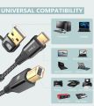 AviBrex (sweguard) USB C Printer Cable 10ft 2 in 1 USB C & A to USB-B MIDI Cable Nylon Braided High-Speed Printer Cord for MacBook Pro/Air,Digital Piano MIDI Controller,HP Canon Dell Epson Brother Samsung Printers-Black. 
