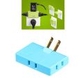 YOGA 2-prong Rotatable Socket Converter 180 Degree Extension Plug Adapter Foldable US Plug Adapter 3 Way Wall Outlet Extender. 