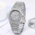 【Hannah Martin Store】Fashion Hip Hop Iced Out Watch for Men Women Top Brand Luxury Diamond Calendar Quartz Wristwatches Relogio Reloj Drop Shipping. 