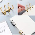 20Pcs 3 Ring Gold Book Rings Leaf Binders Office Book Rings Snap Split Hinged with 20 mm Inner Diameter Gold Book Rings. 