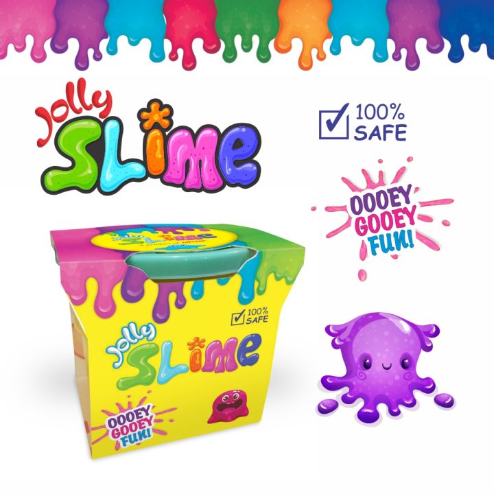 Jolly Slime - Fun Slime - Elastic - Kids Play - Kids Fun - Toys- Stress reliever - Addictive- Fun-Entertainment - Scented - Time killer - Gadget