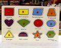 Shape Sorting Sheet (Wooden material). 