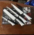 Imported Knife Set 6 Piece Zepter with Leather Handle. 