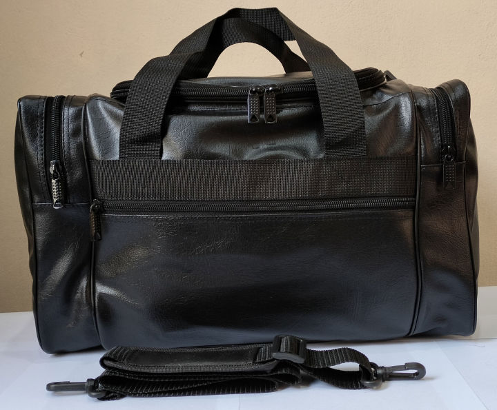 Brown Pu Leather Travelling Bag Travel Bag Luggage bag  shoulder bag size 18.5 x10 x10 inches